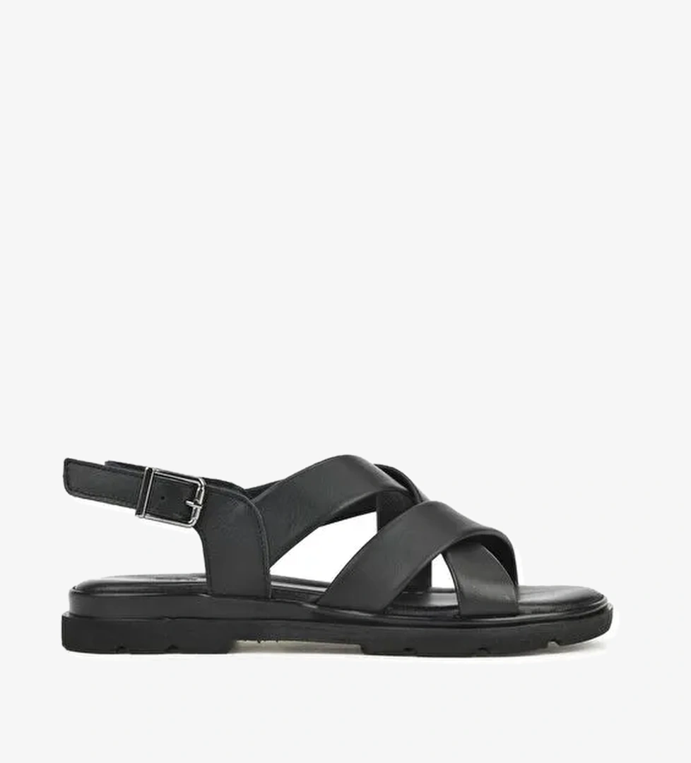 Ziya, Kadın Hakiki Deri Sandalet 1511032Z8302 Siyah - Görsel 1