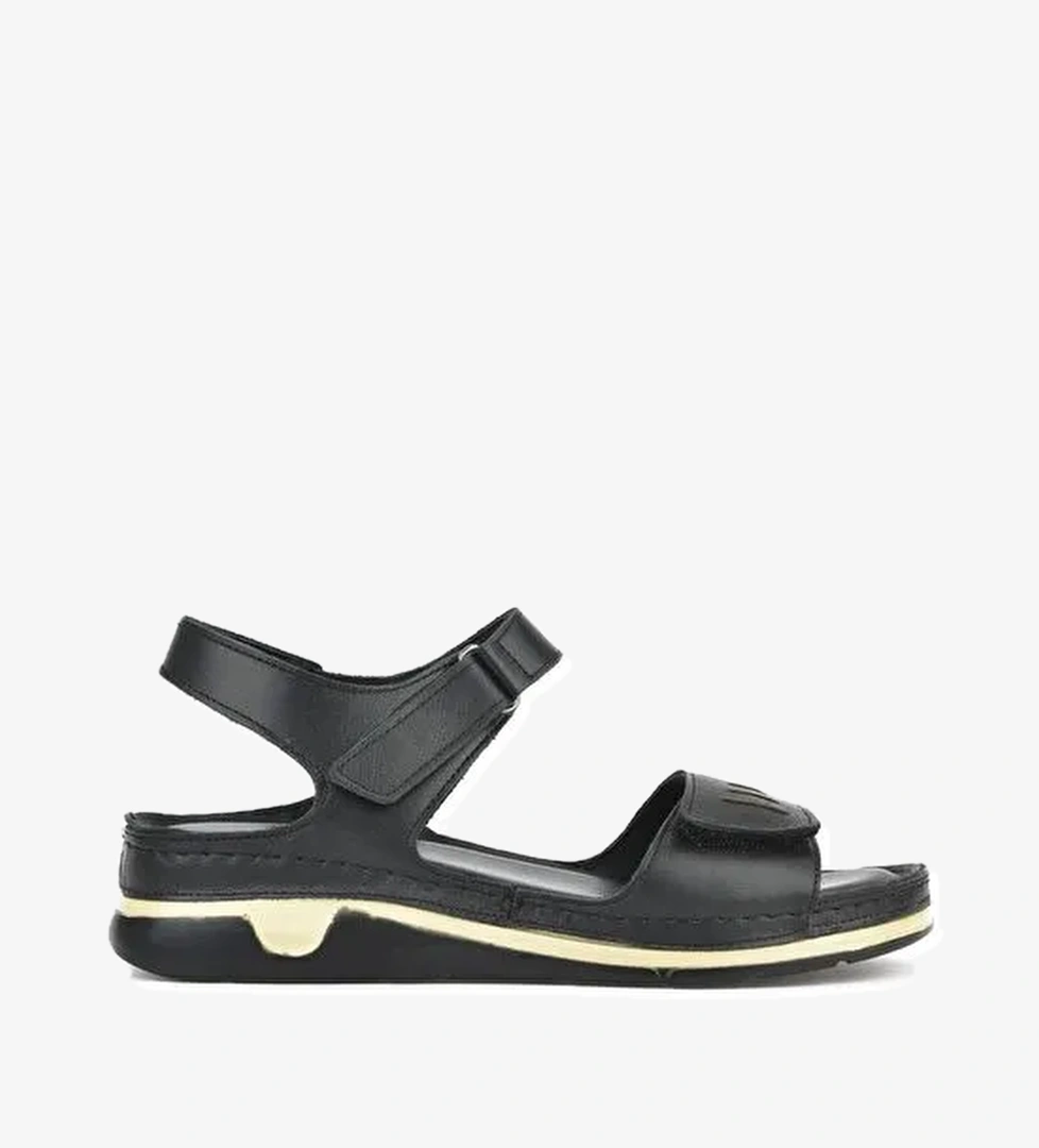 Ziya, Kadın Hakiki Deri Sandalet 1511008Z22 Siyah - Görsel 1