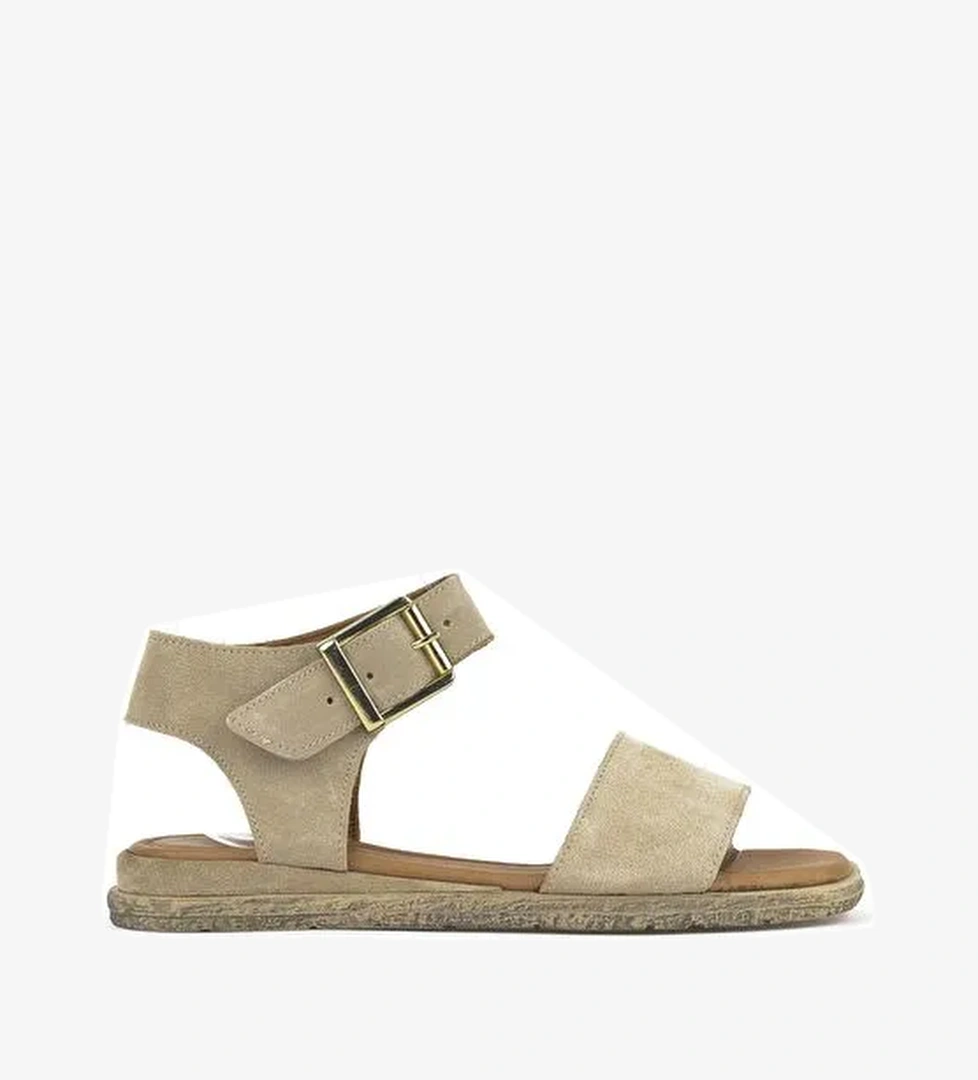 Ziya, Kadın Hakiki Deri Sandalet 1511047Z713 Bej - Görsel 1