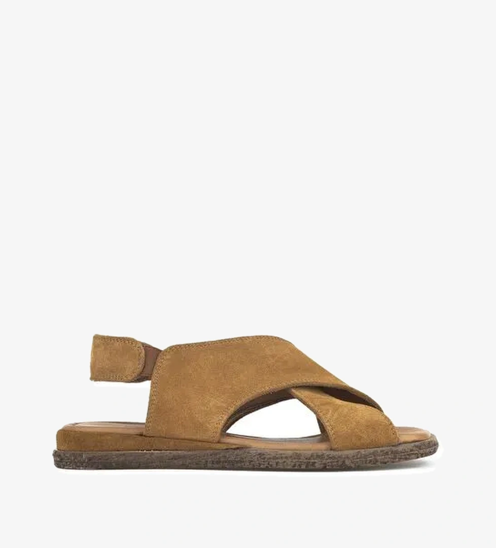 Ziya, Kadın Hakiki Deri Sandalet 1511047Z706 Taba - Görsel 1