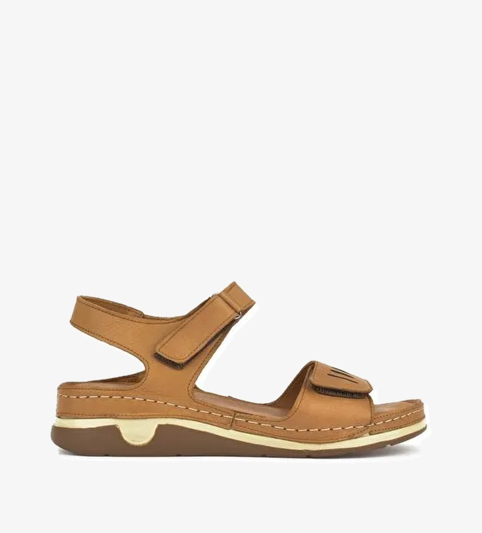 Ziya, Kadın Hakiki Deri Sandalet 1511008Z22 Taba - Görsel 1