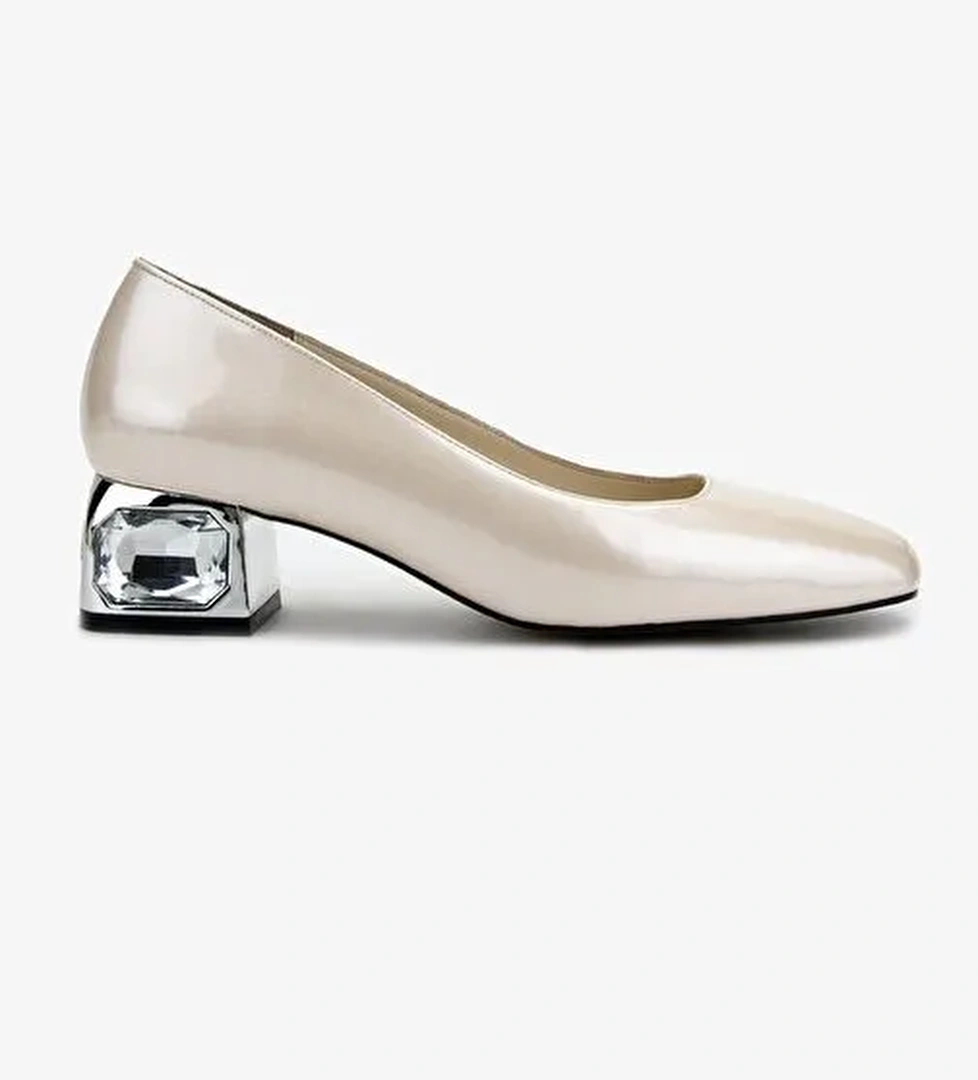 Valmenti Kadın Beyaz Topuklu Ayakkabı - Görsel 1