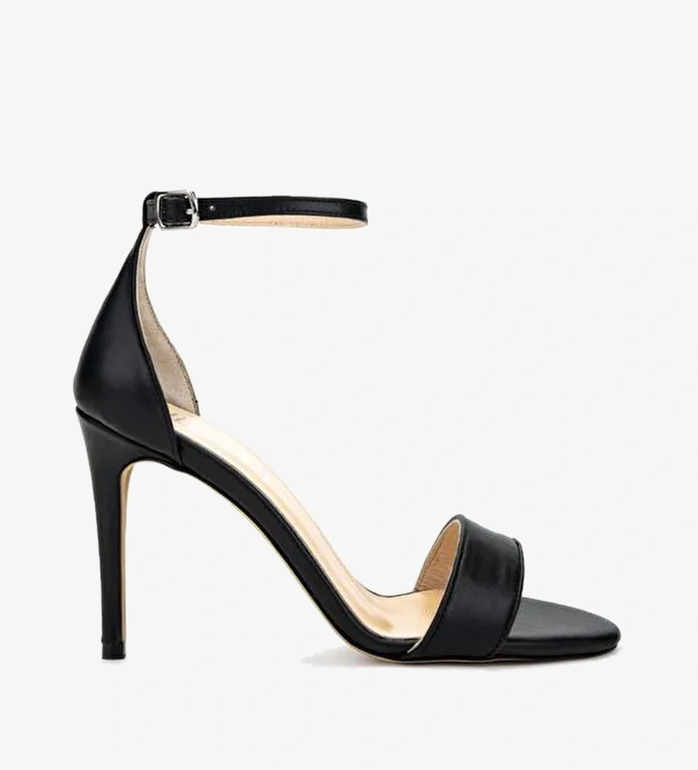 Valmenti Kadın Siyah Deri Topuklu Ayakkabı - Görsel 1