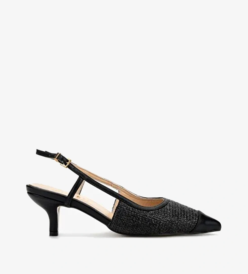 Valmenti Kadın Siyah Topuklu Ayakkabı - Görsel 1