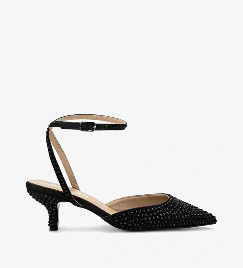 Valmenti Kadın Siyah Topuklu Ayakkabı - Görsel 1