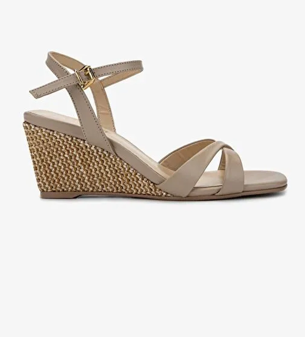 Valmenti Kadın Bej Topuklu Ayakkabı - Görsel 1