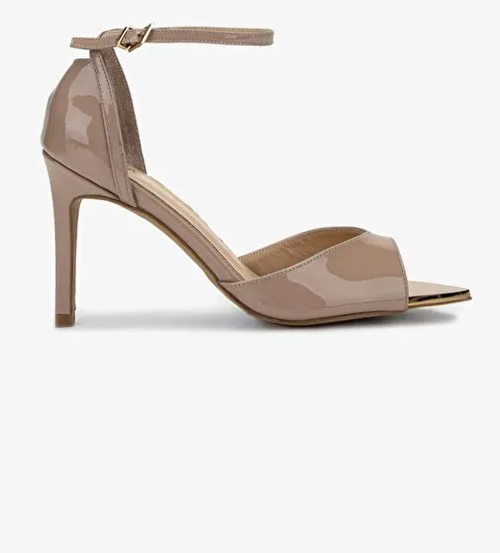 Valmenti Kadın Bej Topuklu Ayakkabı - Görsel 1