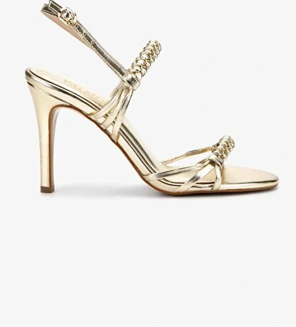 Valmenti Kadın Suni Deri Dore Abiye Ayakkabı - Görsel 1