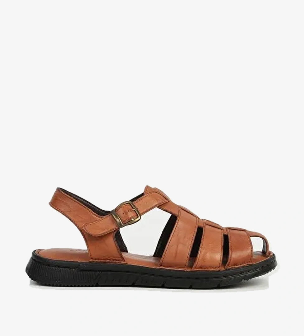 Pierre Cardin Hakiki Deri Taba Erkek Sandalet PC-7462 - Görsel 1