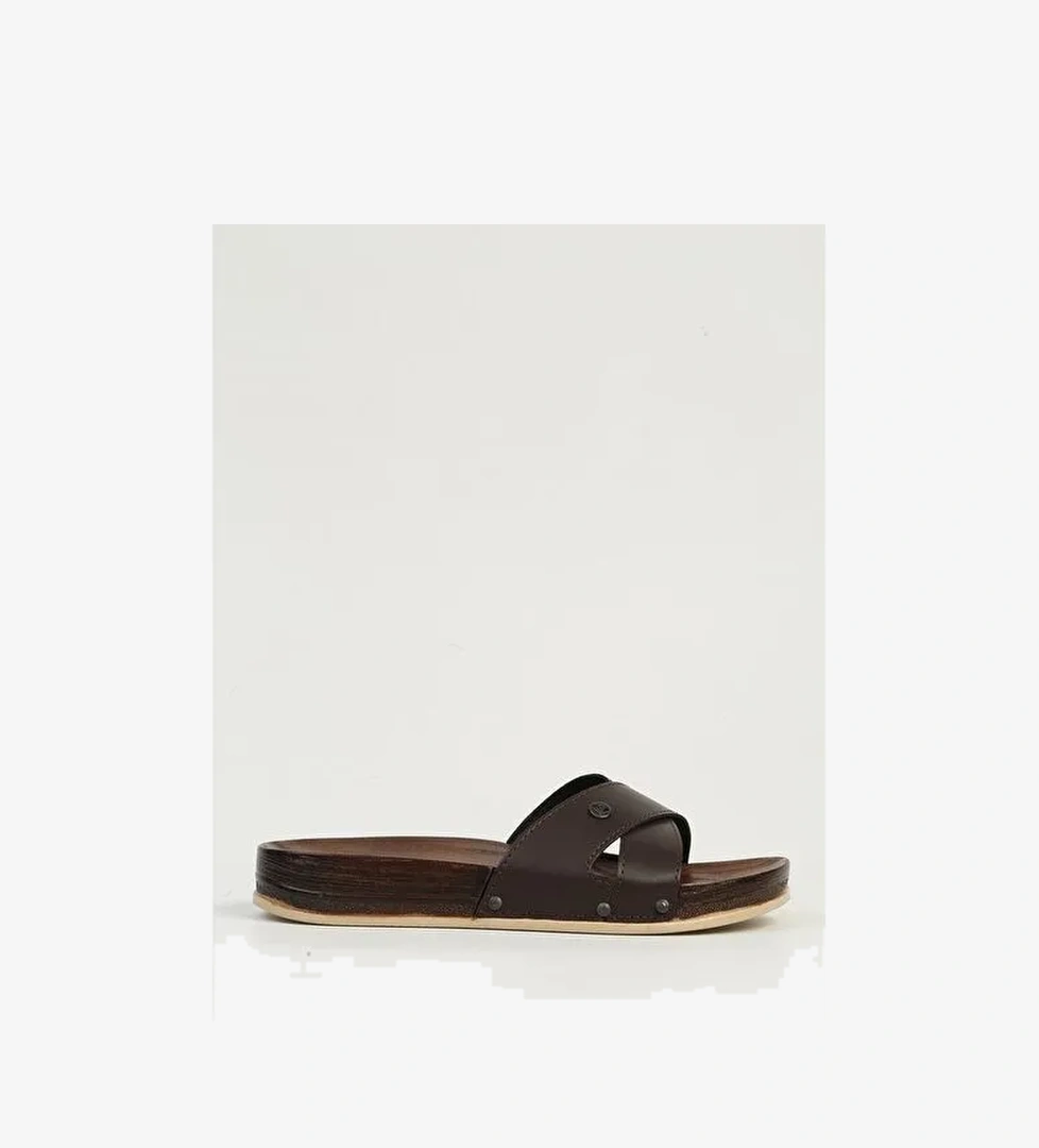 Pierre Cardin Kahve Kadın Terlik PC-7425 - Görsel 1