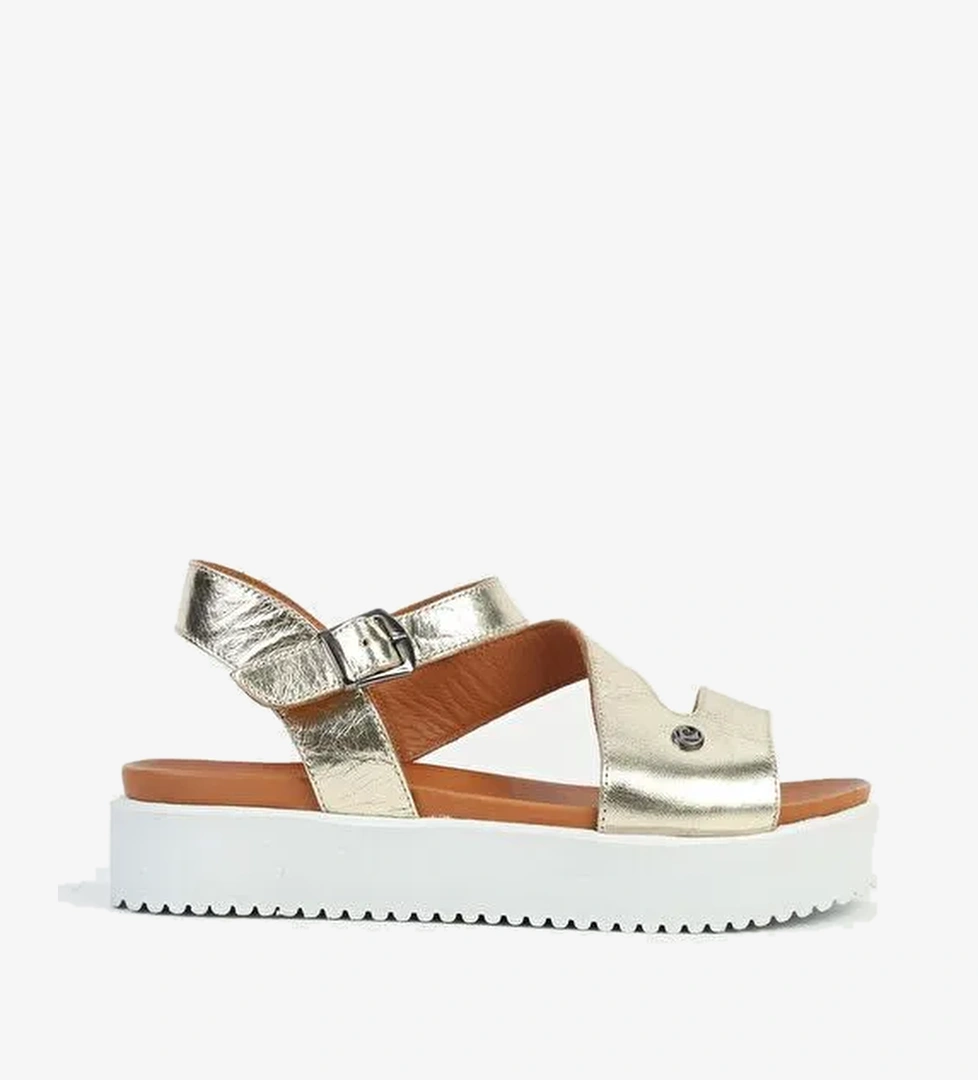 Pierre Cardin Altın Kadın Deri Sandalet PCK-5003 - Görsel 1