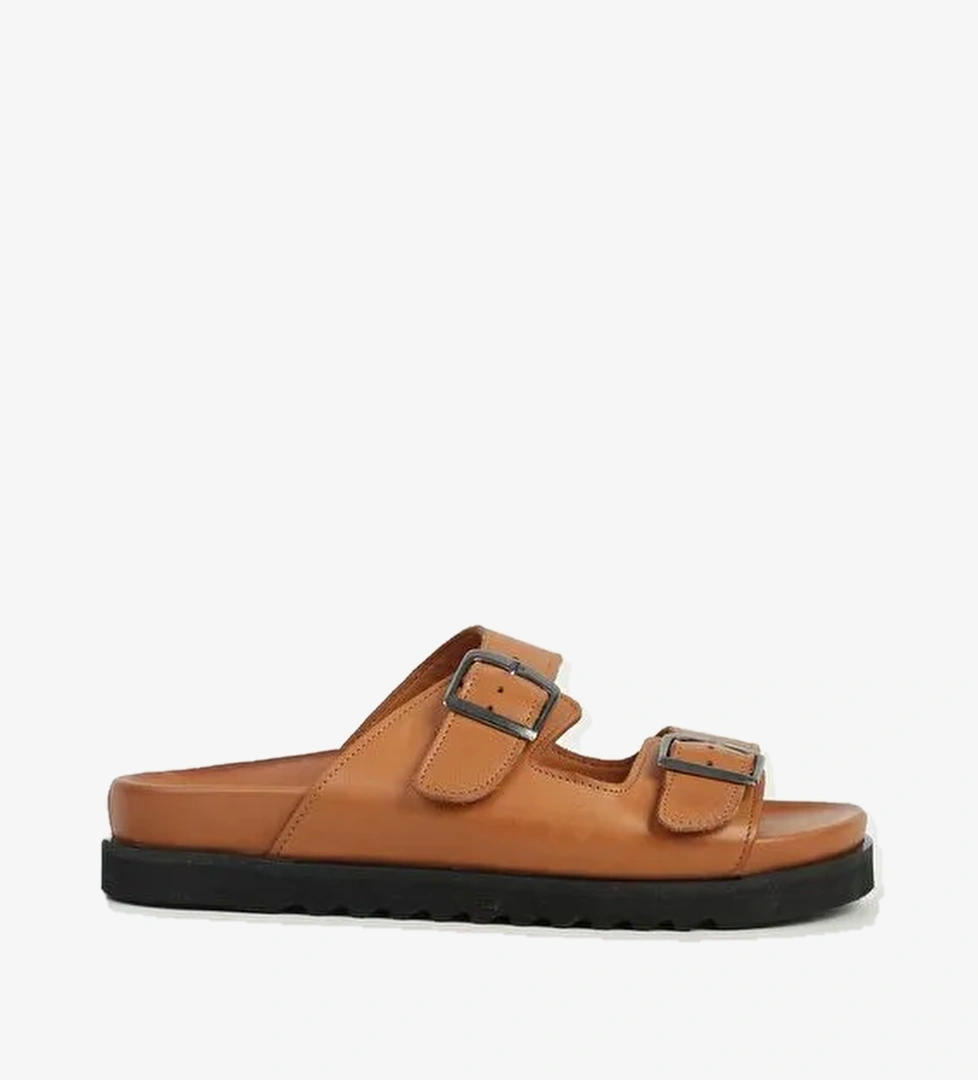 Pierre Cardin Taba Kadın Deri Terlik PCK-5041 - Görsel 1