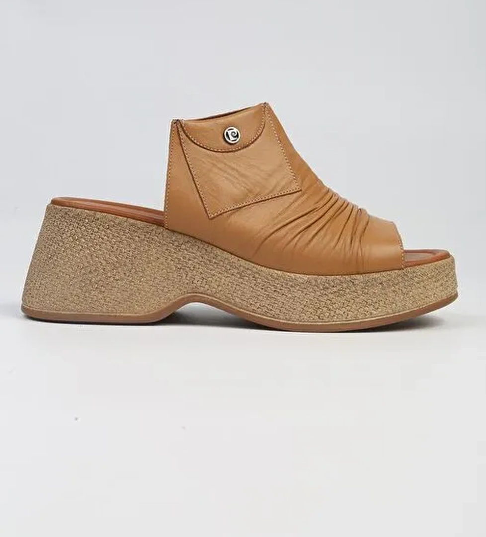 Pierre Cardin® | PC-7211- 3807 Taba-Kadın Topuklu Terlik - Görsel 1