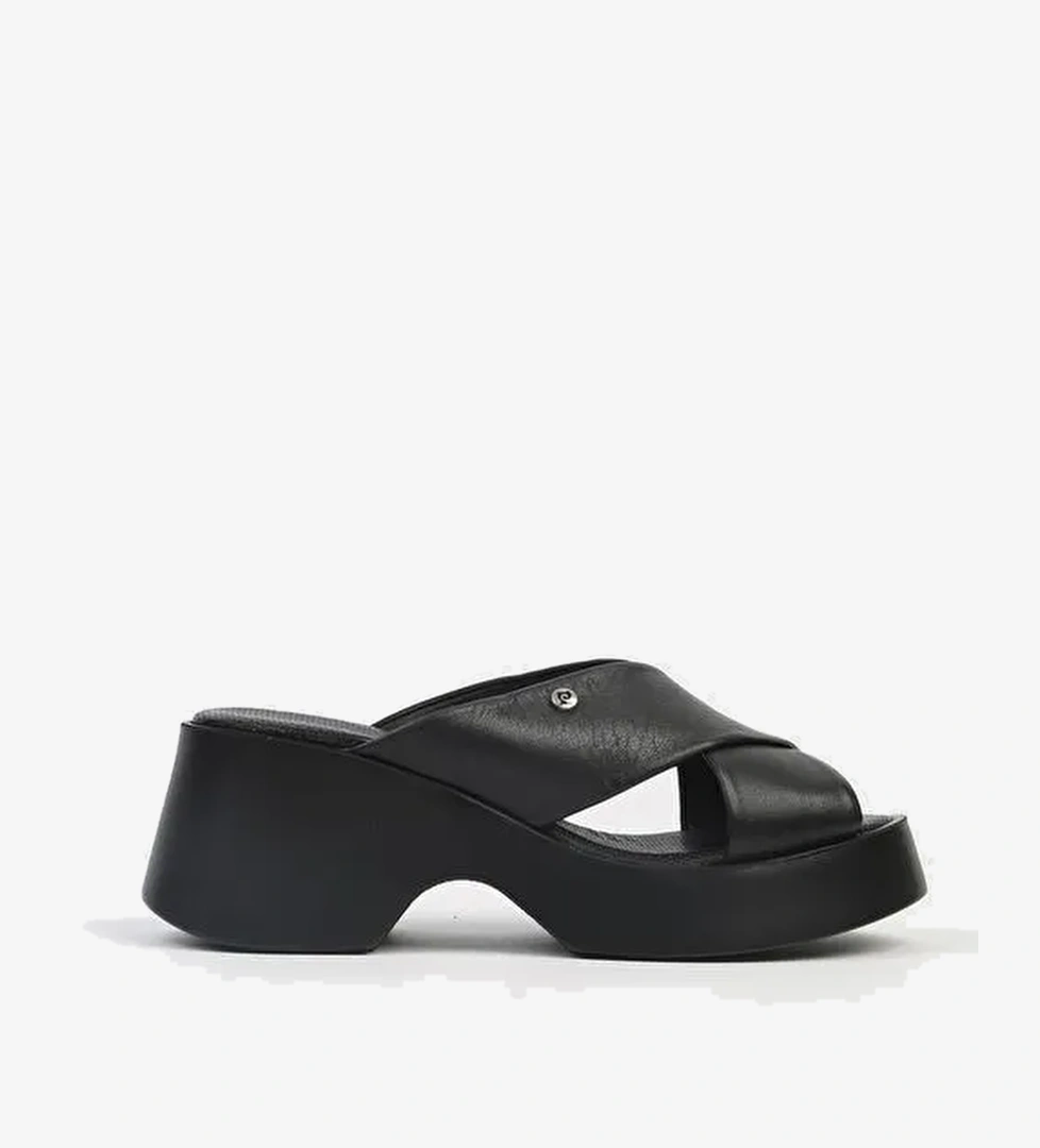 Pierre Cardin® | PC-7192- 3968 Siyah-Kadın Platform Terlik - Görsel 1