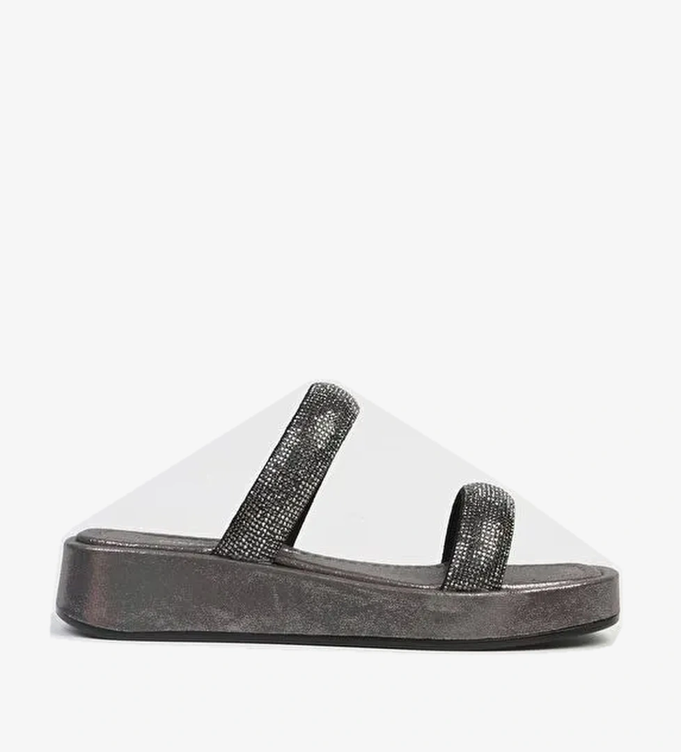 Pierre Cardin® | PC-53089- 3950 Platin-Kadın Taşlı Terlik - Görsel 1