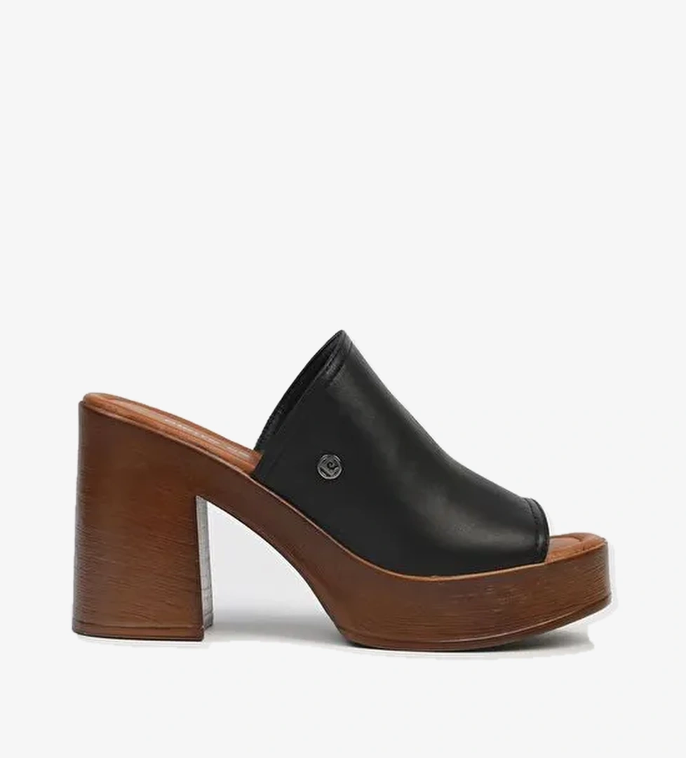 Pierre Cardin® | PC-7235 - 3807 Siyah-Kadın Topuklu Terlik - Görsel 1