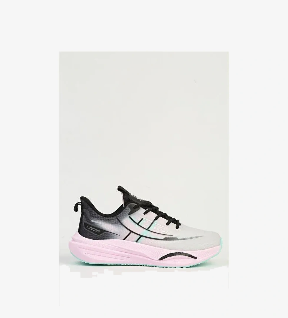 Benetton Gri Siyah Kadın Spor Ayakkabı İTHAL BNI-11510 - Görsel 1