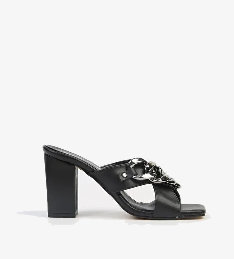 Pierre Cardin® | PC-53064- 3959 Siyah-Kadın Topuklu Terlik - Görsel 1