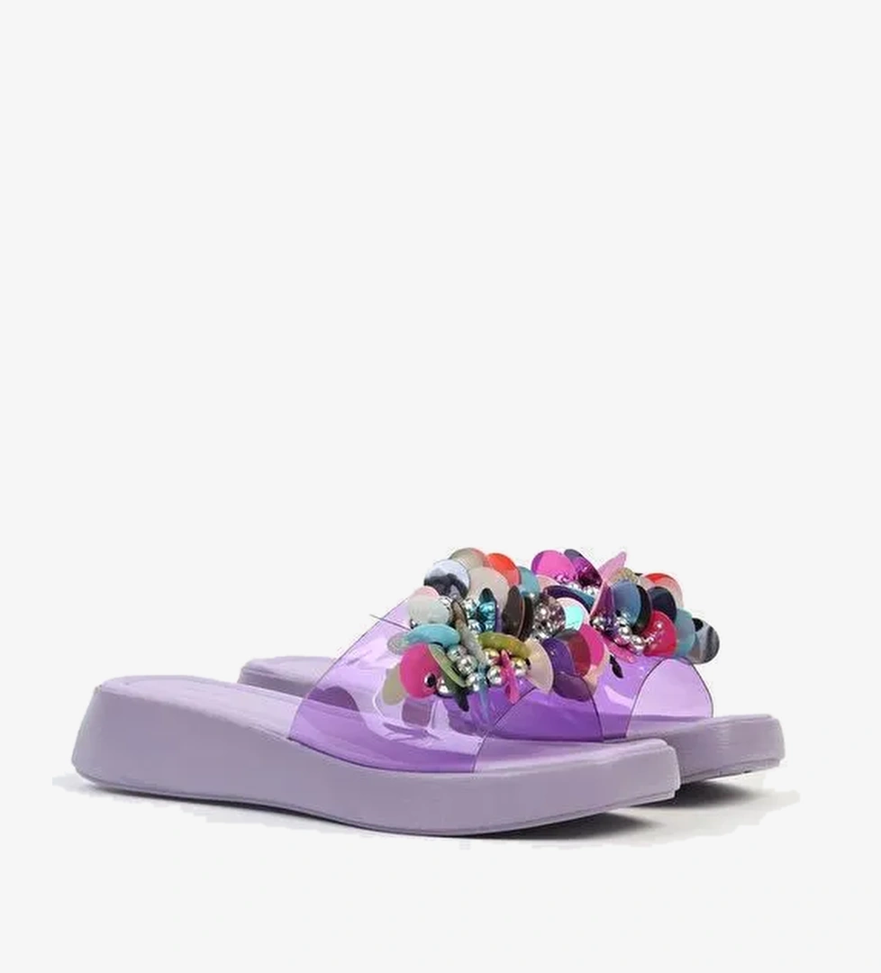 Pierre Cardin® | PC-6917-3950 Lila-Kadın Terlik - Görsel 1