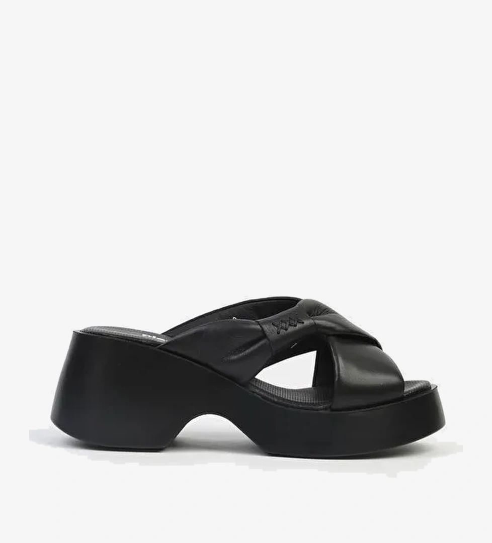 Pierre Cardin® | PC-7196- 3968 Siyah-Kadın Platform Terlik - Görsel 1