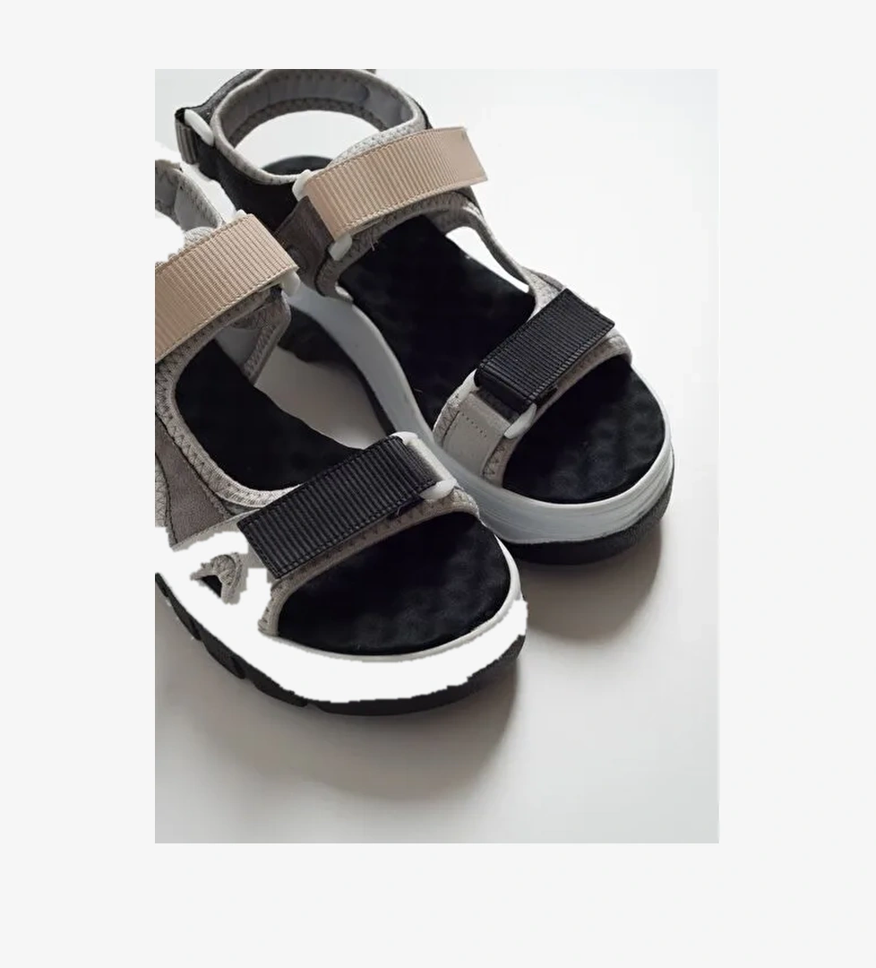 4740 Buz Siyah Multi Kadın Sandalet - Görsel 1