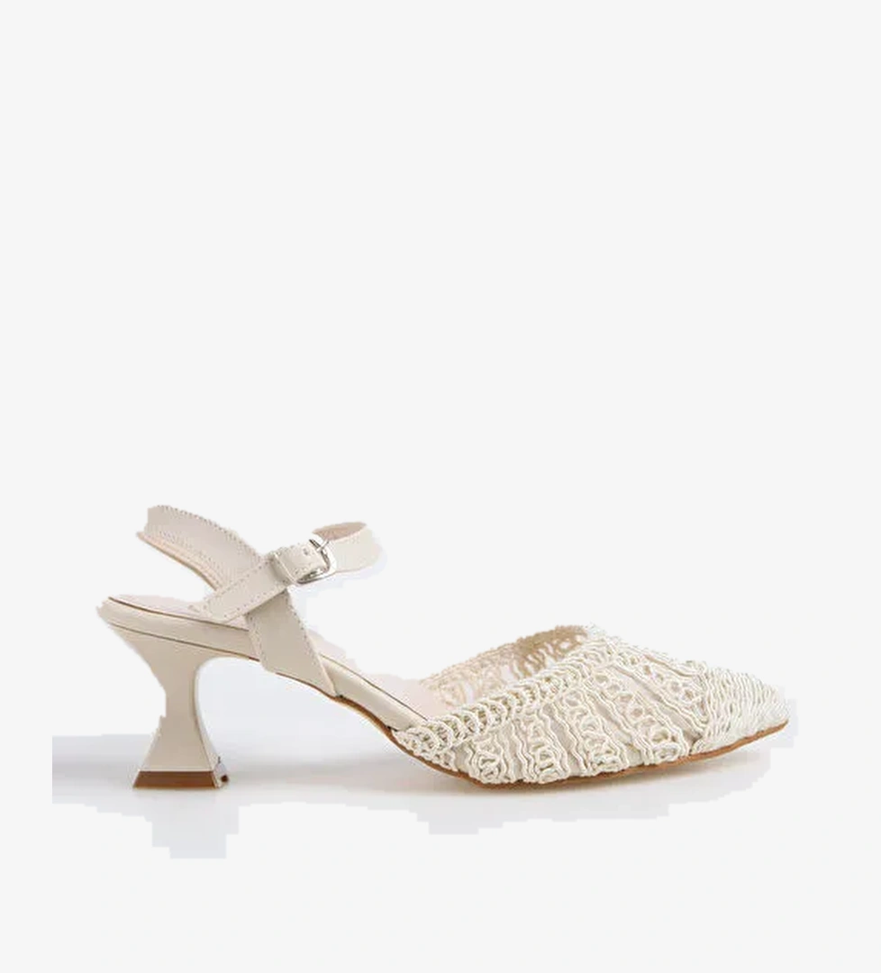 Pierre Cardin Ekru Kadın Topuklu Ayakkabı PC-54660 - Görsel 1