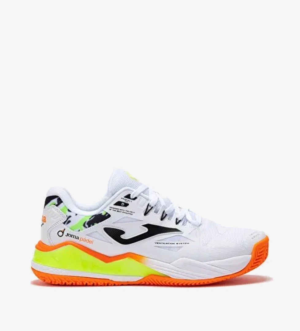 Joma Spin Erkek Beyaz Toprak - Sert Kort Tenis & Padel Ayakkabısı TSPILS2502OM - Görsel 1
