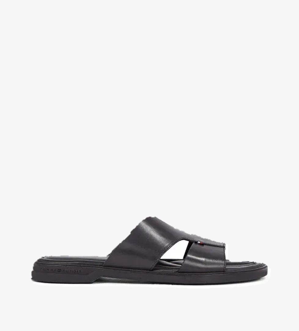 Tommy Hilfiger Tommy Hilfiger Siyah Kahverengi Erkek Deri Terlik Premium Slipon Lh Sand model görseli
