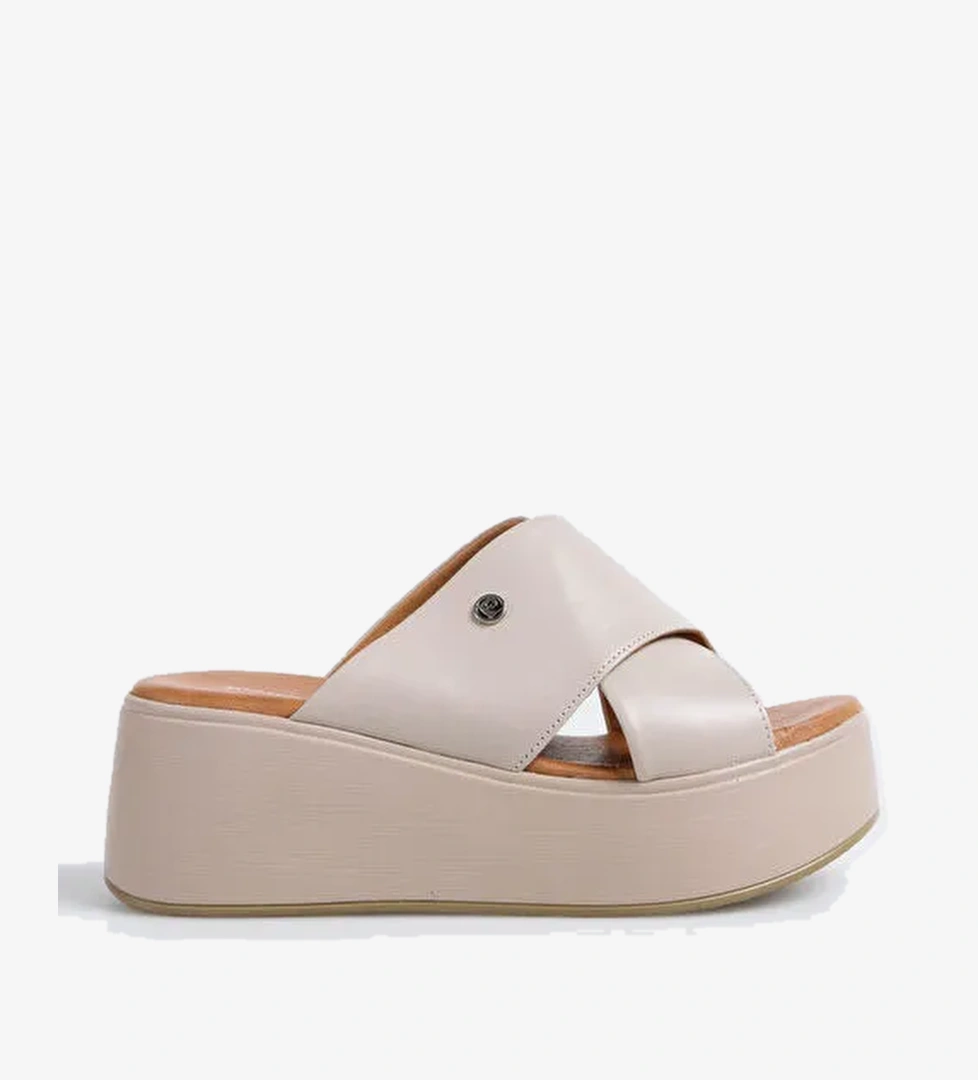 Pierre Cardin Mavi Kadın Deri Terlik PC-54641