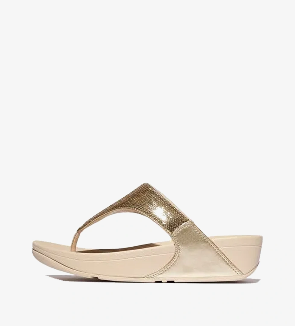 Kadın Terlik JF3-090 /675 /B50 FitFlop LULU Sequin Toe-Post Sandals