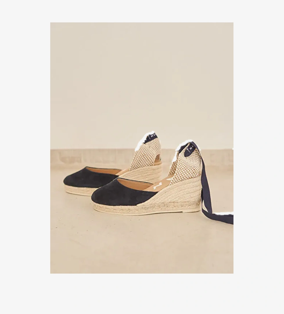 Manebi Manebi Lacivert Kadın Deri Espadril 1.5 WL model görseli