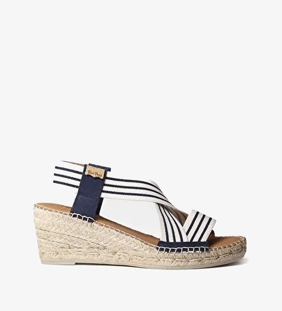 TINA Kadın Sandalet Tina Toni Pons Ecru-Navy (Cru-Mari) - Görsel 1