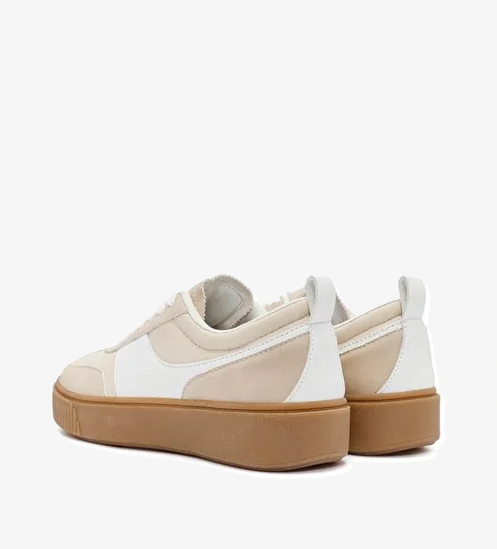 Derimod ACBC x Derimod Kadın Bej Bağcıklı Süet Sneaker 25SFD435210 | Boyner Bej - 1. görsel