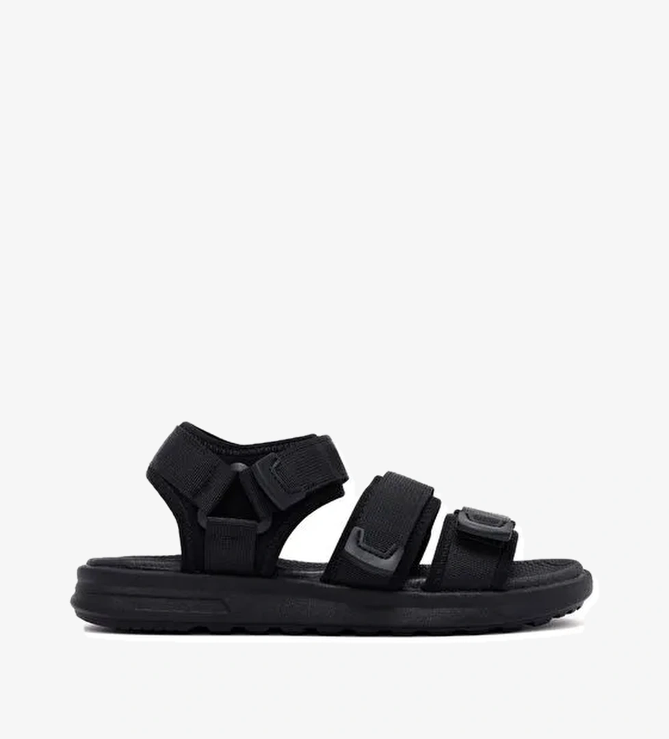 Erkek Siyah Kumaş Sandalet 25SFD696114 - Görsel 1