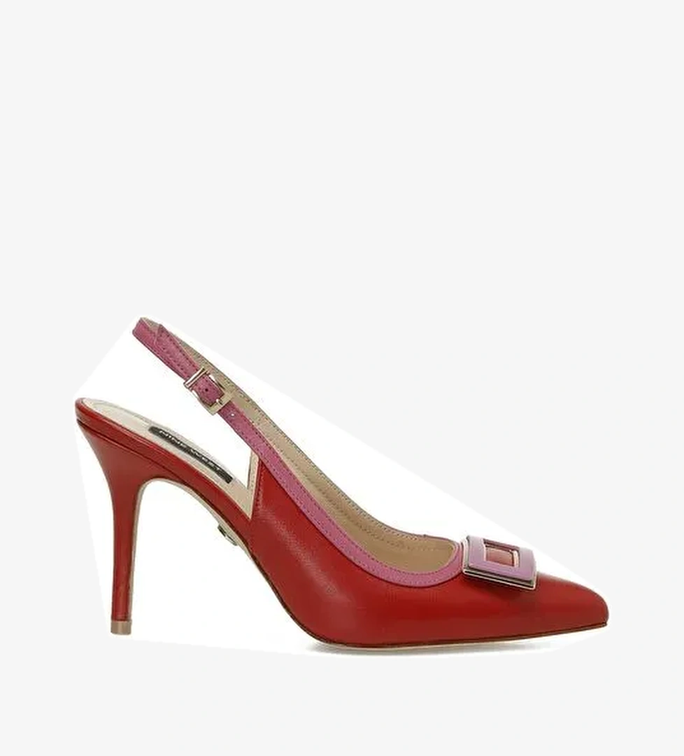 TIRREN 5FX Kırmızı Kadın Topuklu Ayakkabı - Görsel 1