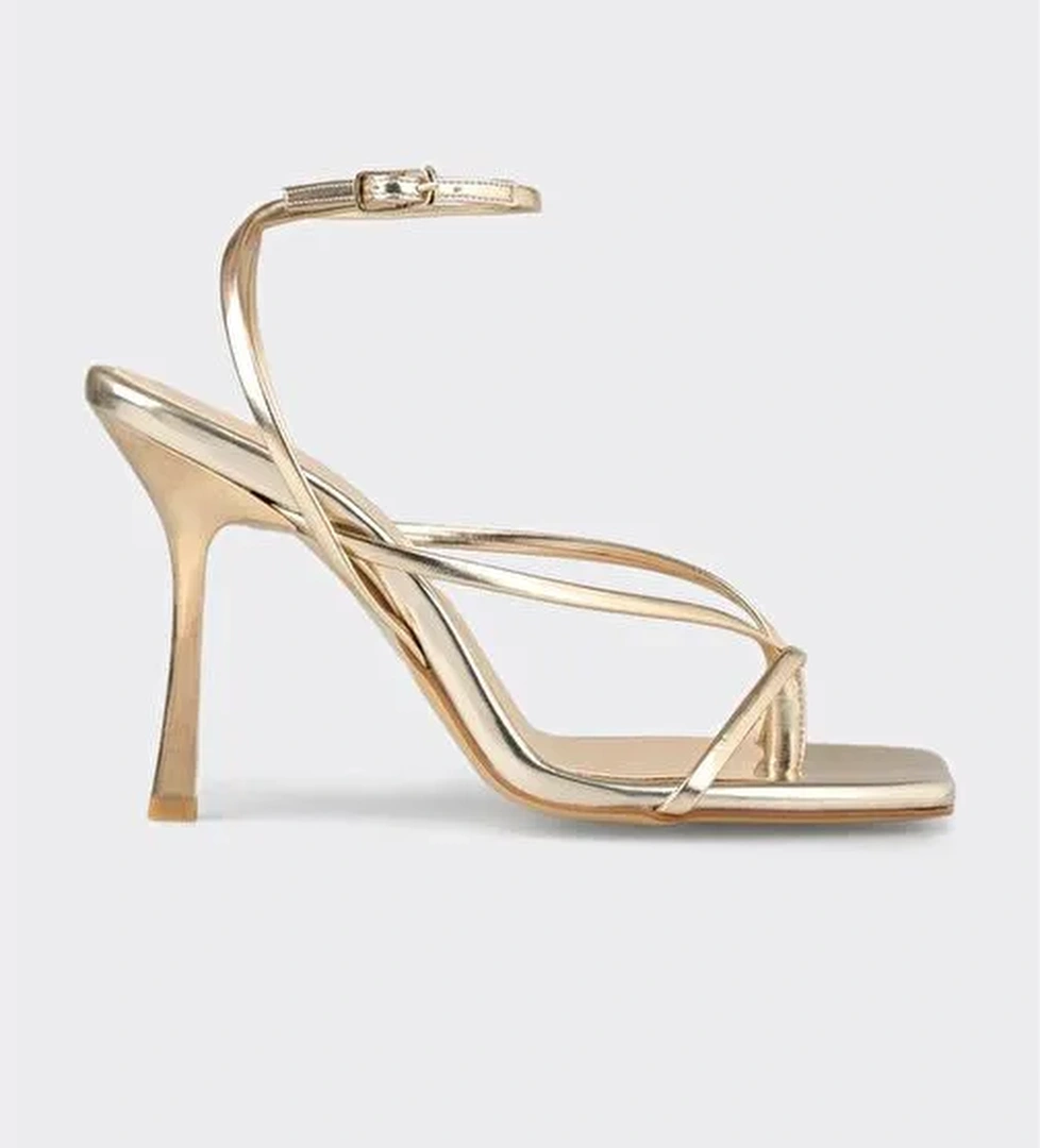 Gold Kadın Topuklu Sandalet - Görsel 1