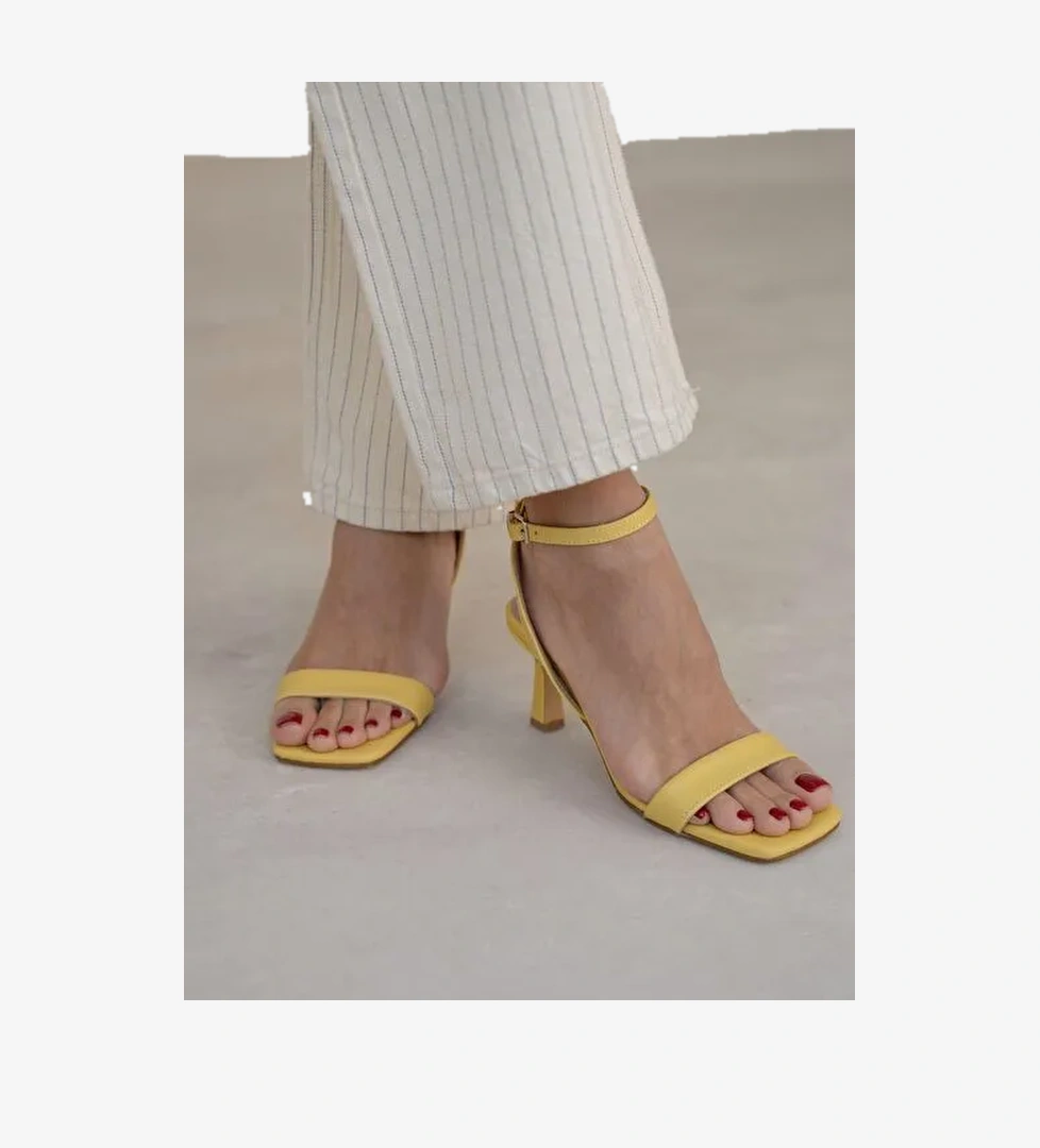Waylon Sarı Topuklu Ayakkabı - Görsel 1