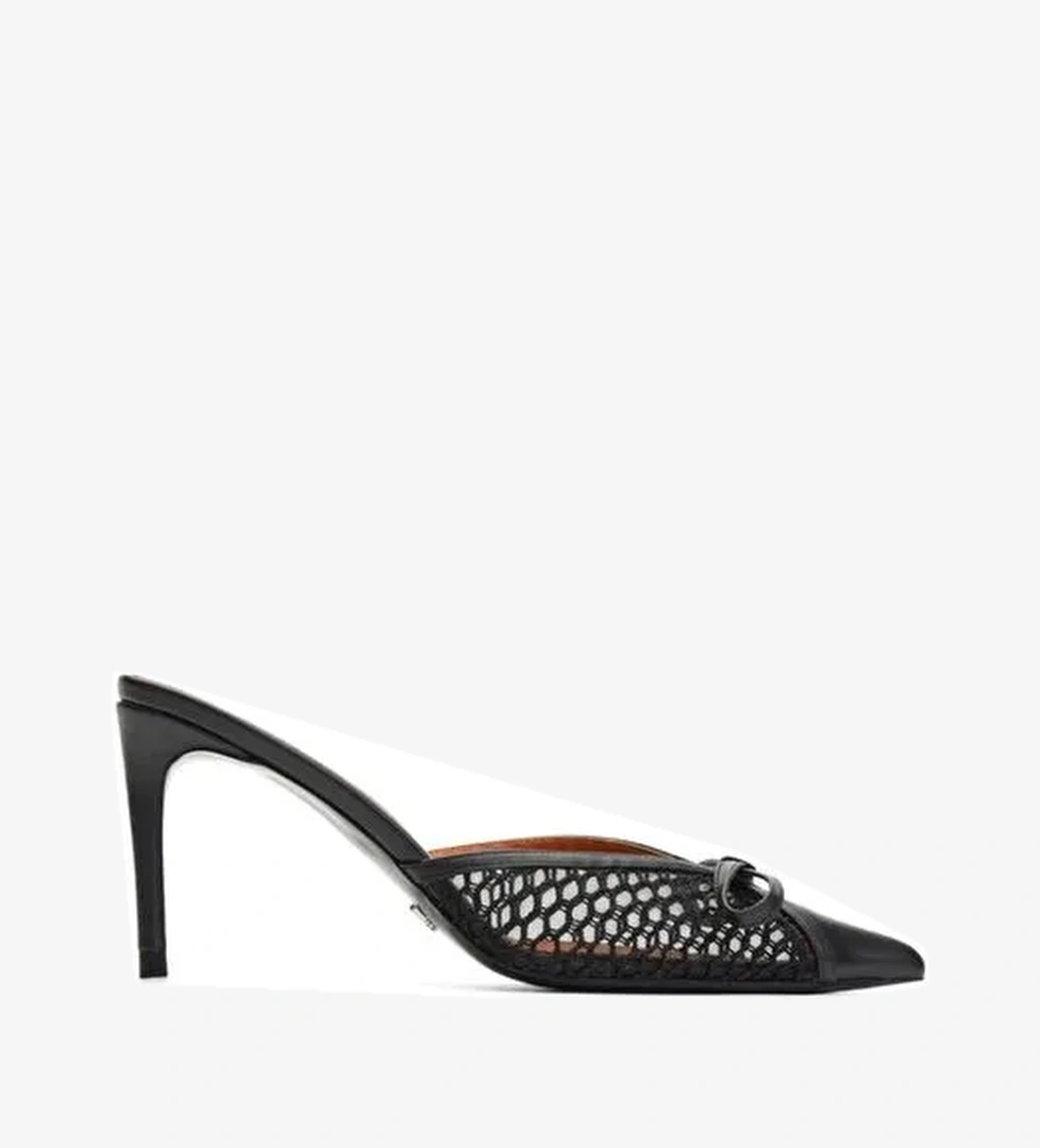 Jabotter Ravello Saten & Tül 8 Cm Topuklu Terlik - Görsel 1