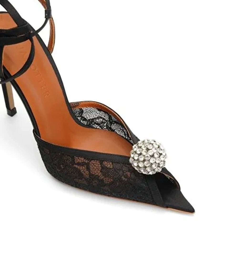 Jabotter Celestina Saten & Dantel 10 Cm Stiletto - Görsel 1