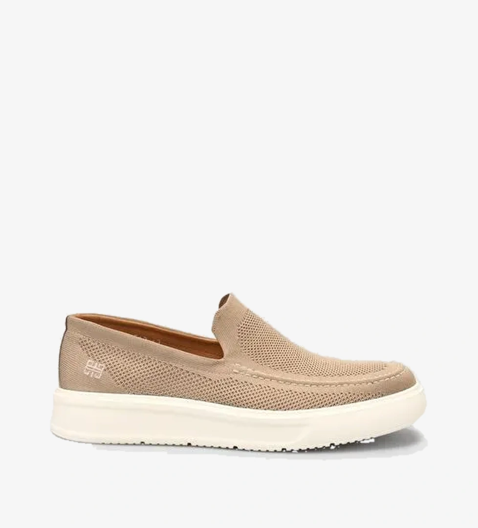 Triko Bağcıksız Bej Erkek Günlük Ayakkabı - Görsel 1