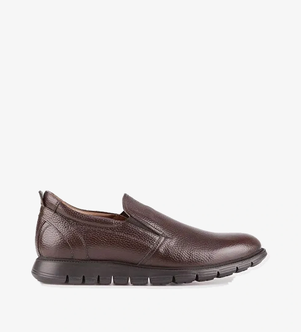 Hakiki Deri Kahverengi Erkek Günlük Ayakkabı - Görsel 1