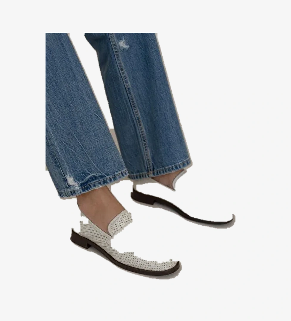 Looney Ekru Hakiki Deri Makosen Ayakkabı - Görsel 1