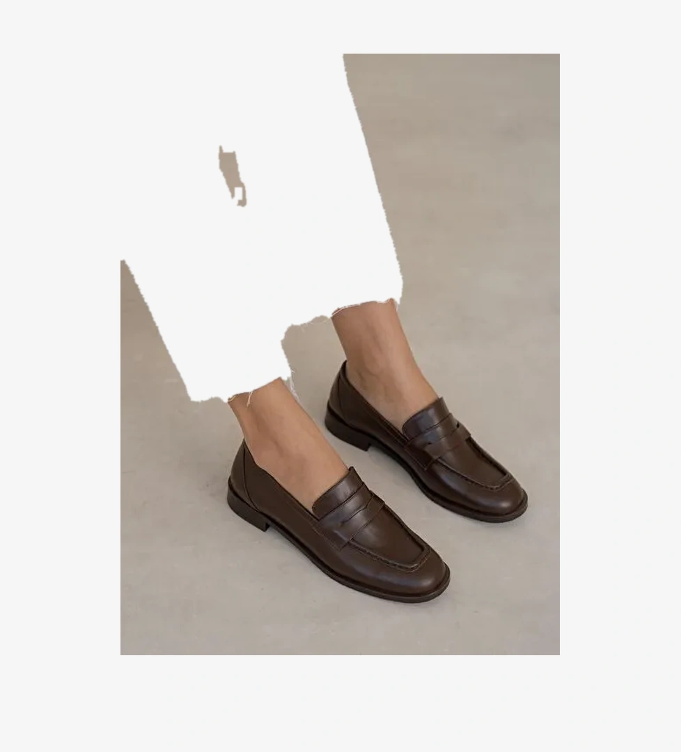 Origi Kahve Hakiki Deri Makosen Ayakkabı - Görsel 1