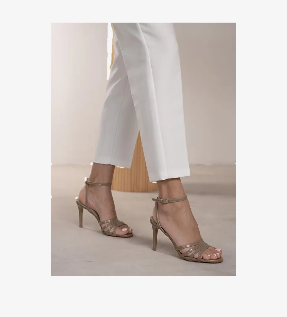 Evander Vizon Rugan Hakiki Deri Topuklu Ayakkabı - Görsel 1