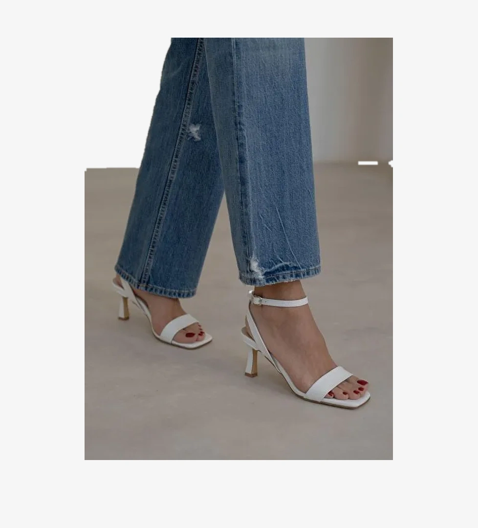Waylon Beyaz Topuklu Ayakkabı - Görsel 1