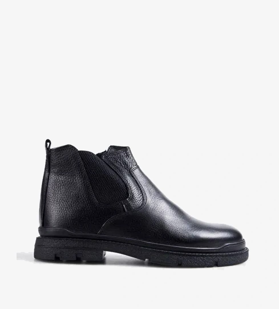 Cotton Bar Siyah Erkek Deri Bot NIKO-DENY - Görsel 1