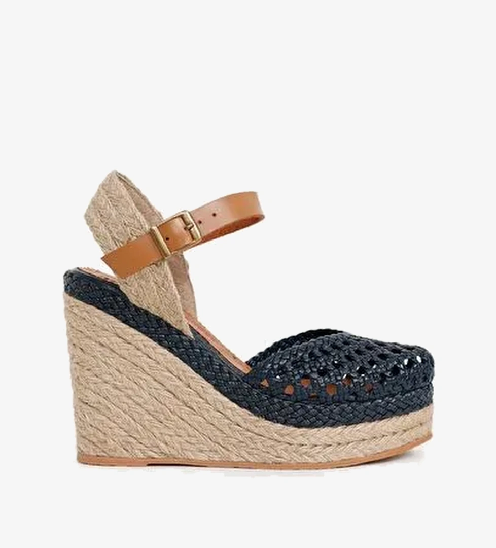 Yargıcı Yargıcı Lacivert Deri Örgü Yüksek Taban Espadril Casual Ayakkabı | Boyner Lacivert - 1. görsel