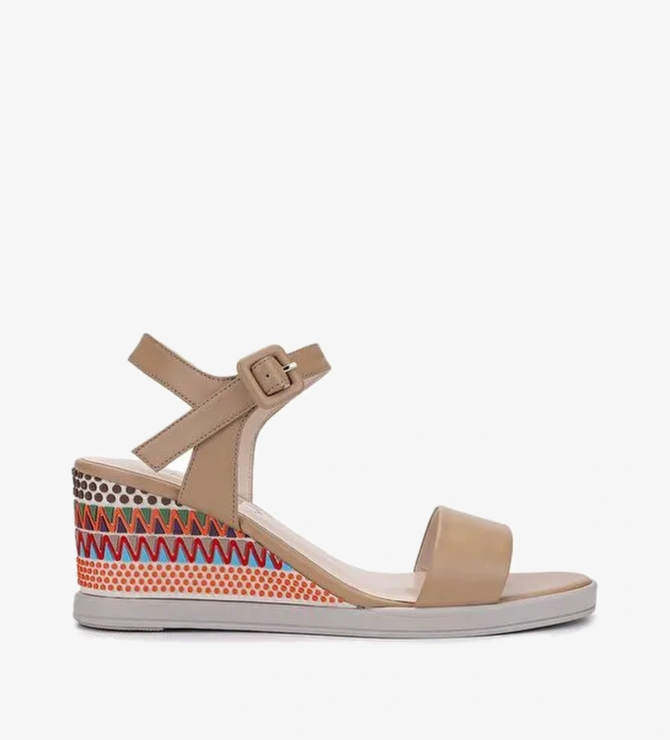 Tamer Tanca Kadın Hakiki Deri Camel Topuklu Ayakkabı - Görsel 1