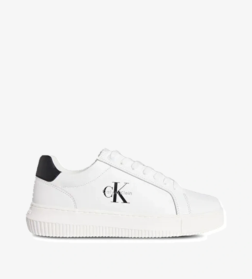 Calvin Klein Beyaz Erkek Sneaker CHUNKY CUPSOLE MONO LTH - Görsel 1