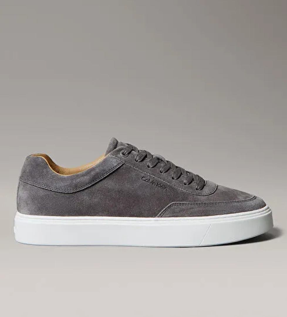 Calvin Klein Calvin Klein Siyah Antrasit Erkek Deri Sneaker Clean Cup Low Laceup Oxf Su model görseli